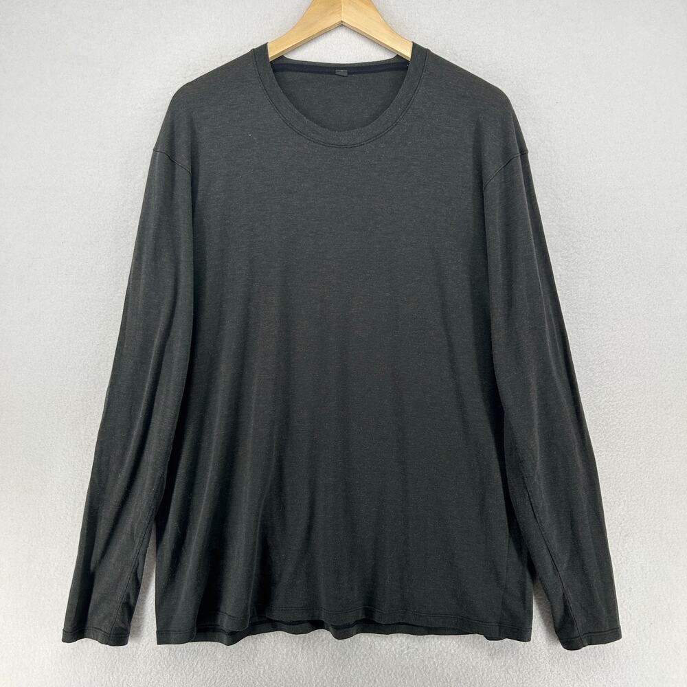 LULULEMON Shirt Mens XL Performance Athletic Long Sleeve Jersey Heather Gray
